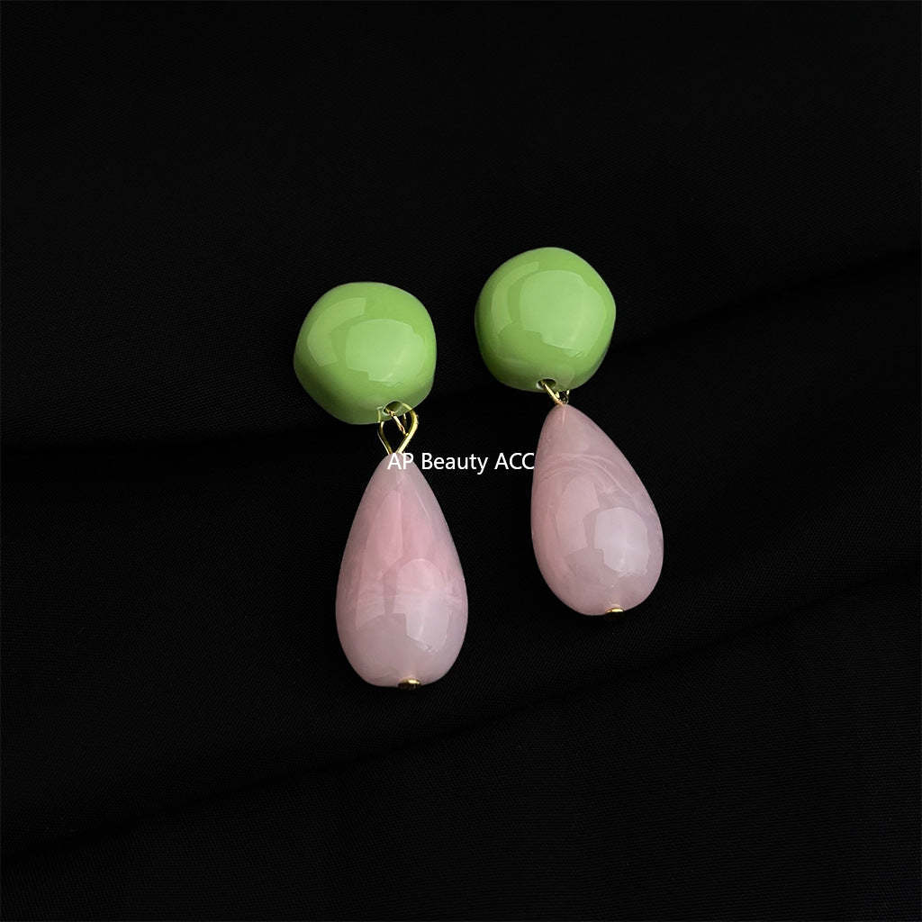 C관 - 18K 도금 에나멜 플라워 이어커프 귀걸이 [EJ0301S] 25.03-1