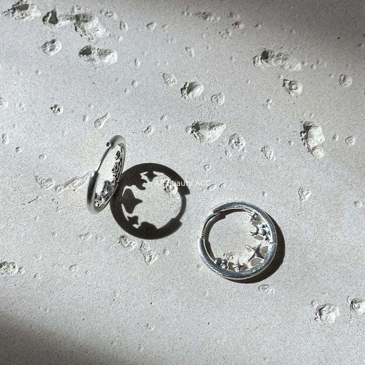 A관 - 샌딩 텍스처 별 디자인 링 귀걸이 [EH-4271] 25.11-4