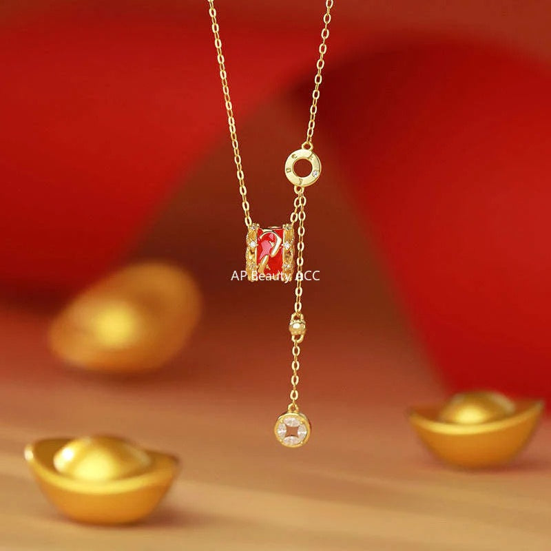 B관 - 999 실버 잉어 원형 코인 행운 목걸이 팔찌 [YC3223N_1 YC4597SL_1] 25.10-5