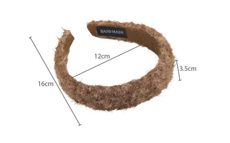 E관 - 가을 겨울 컬러 퍼 양털 머리띠 [26149] 25.12-1