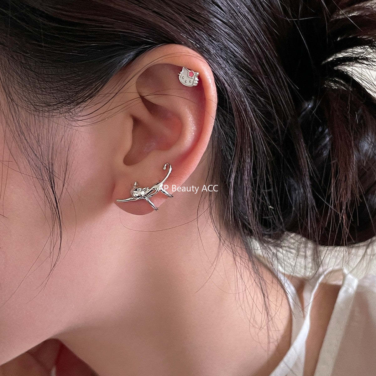 A관 - 고양이 디자인 좌우대칭 이어커프 귀걸이 [EH-3964] 25.09-4