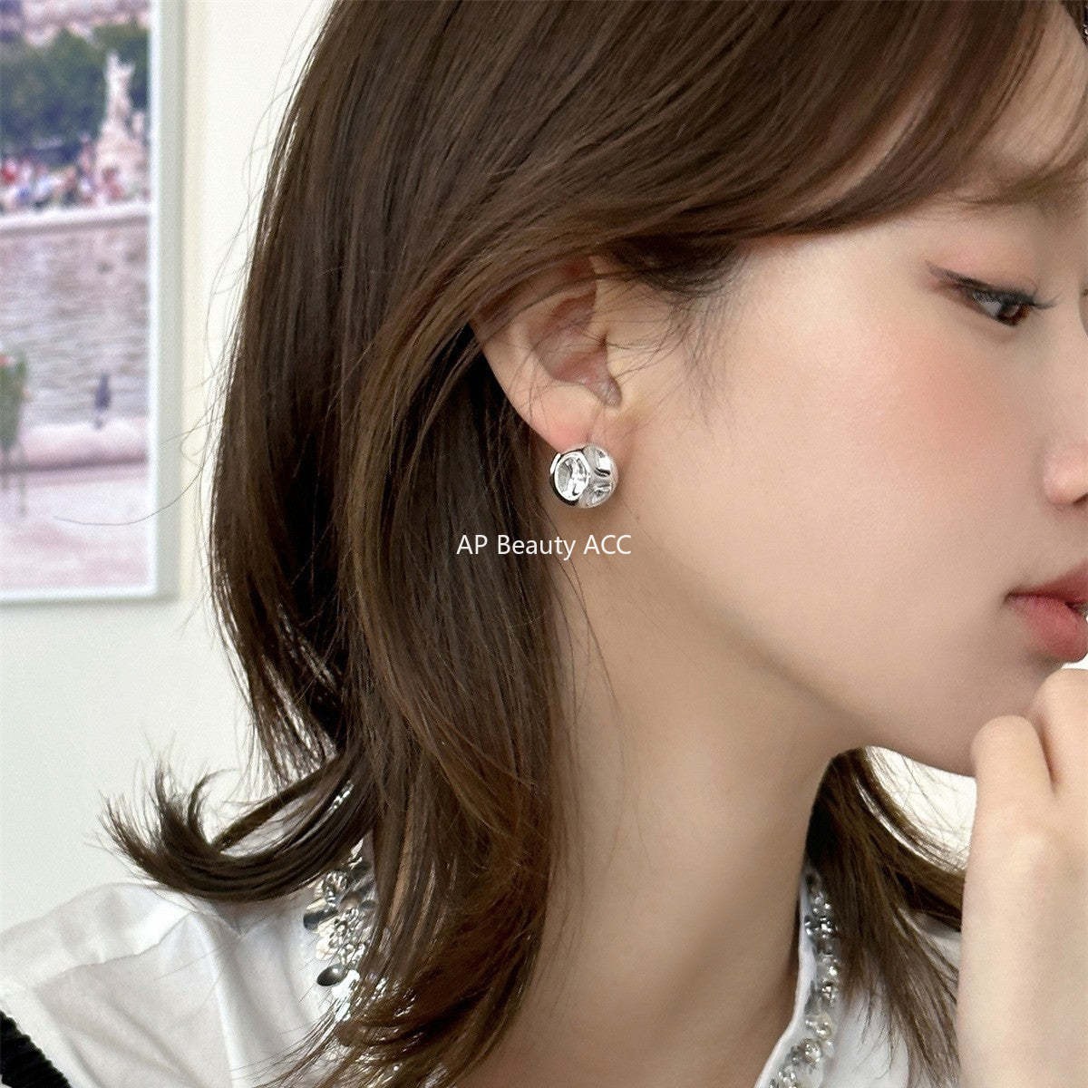 A관 - 925 은침 오목 디자인 귀걸이 [EH-3710] 25.08-4