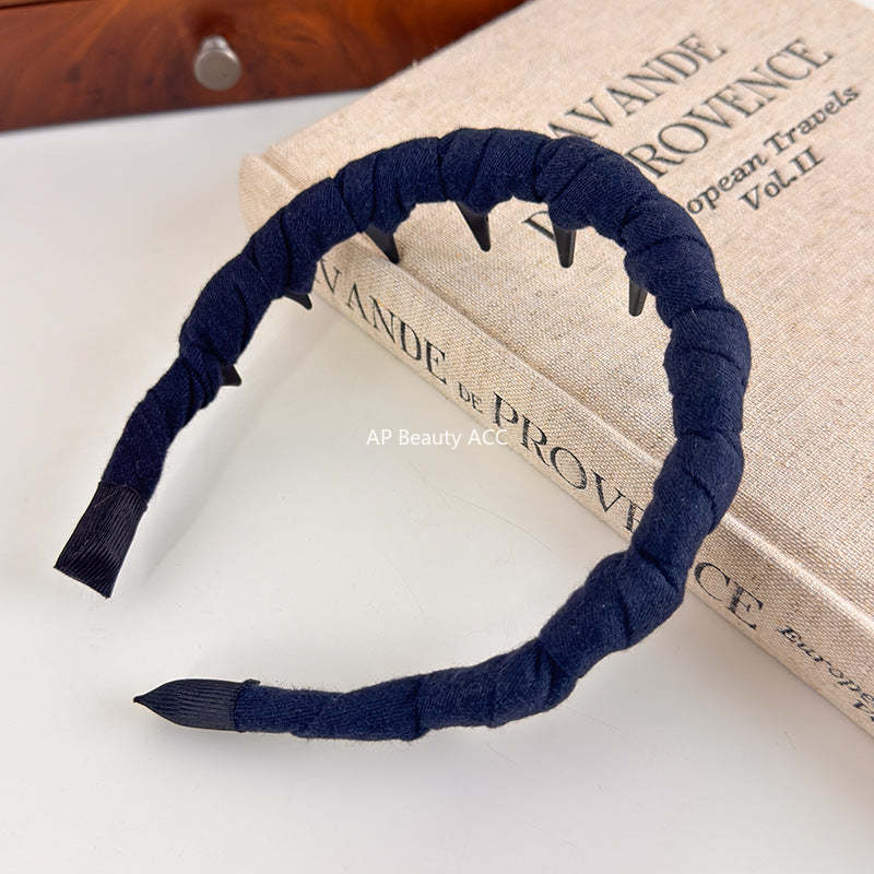 E관 - 소프트 벨벳 패브릭 꼬임 디자인 머리띠 [27499] 25.09-4