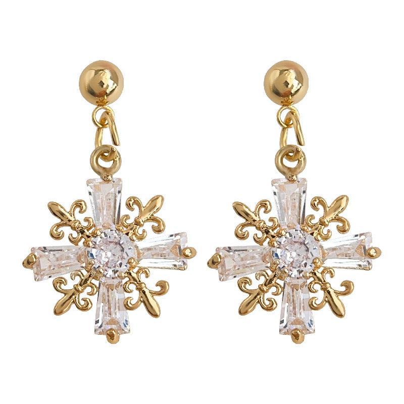 C관 - 모던 14K 도금 미니 큐빅 심플 실용적 귀걸이 [3641] 24.03-3