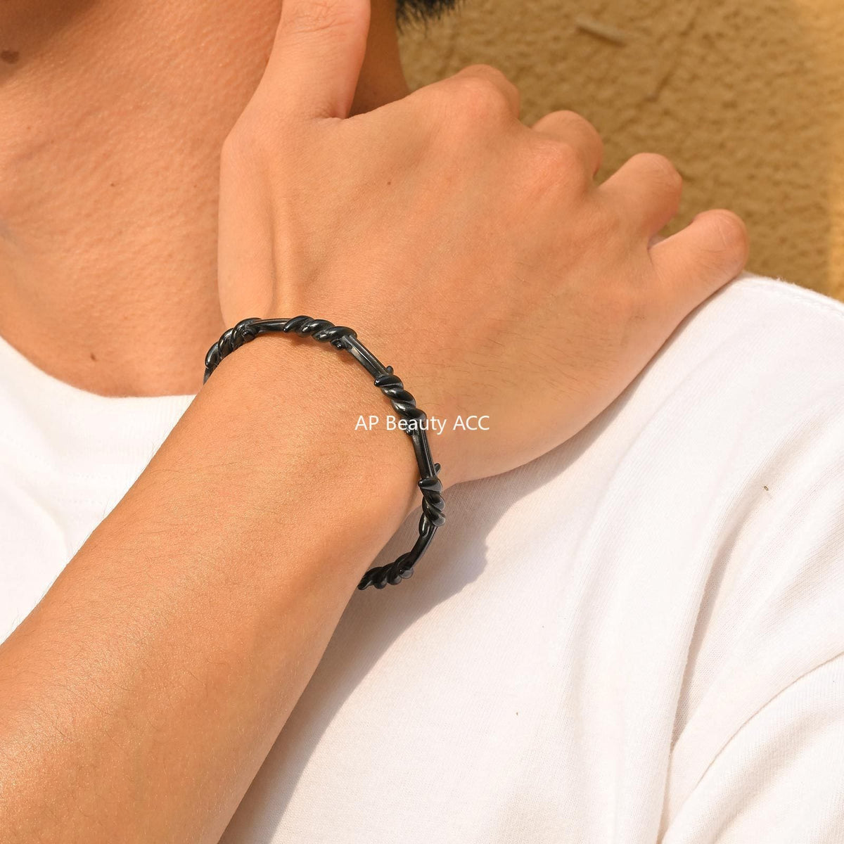 G관 - 스테인리스 매듭 디자인 C자 오픈 팔찌 [B-510] 25.11-1