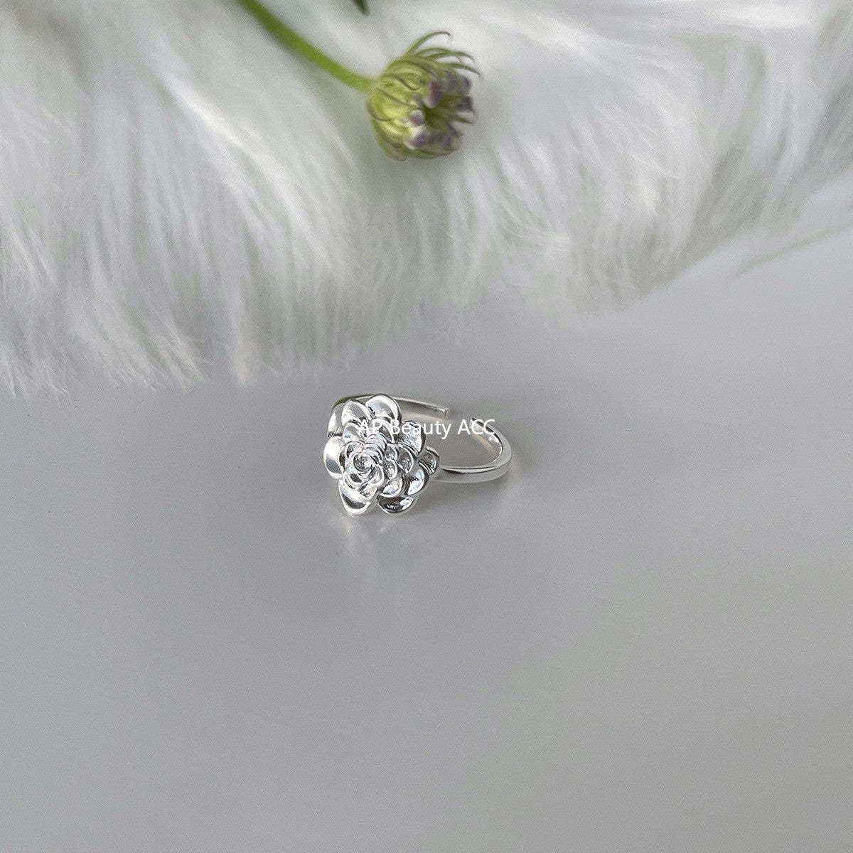 A관 - 925 실버 빅 플라워 모양 오픈형 반지 [JZ-0711] 25.09-4