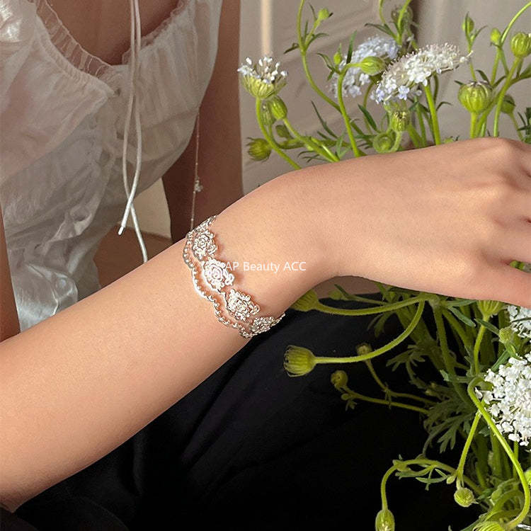A관 - 플라워 레이스 디자인 오픈형 팔찌 [SL-486] 25.10-5