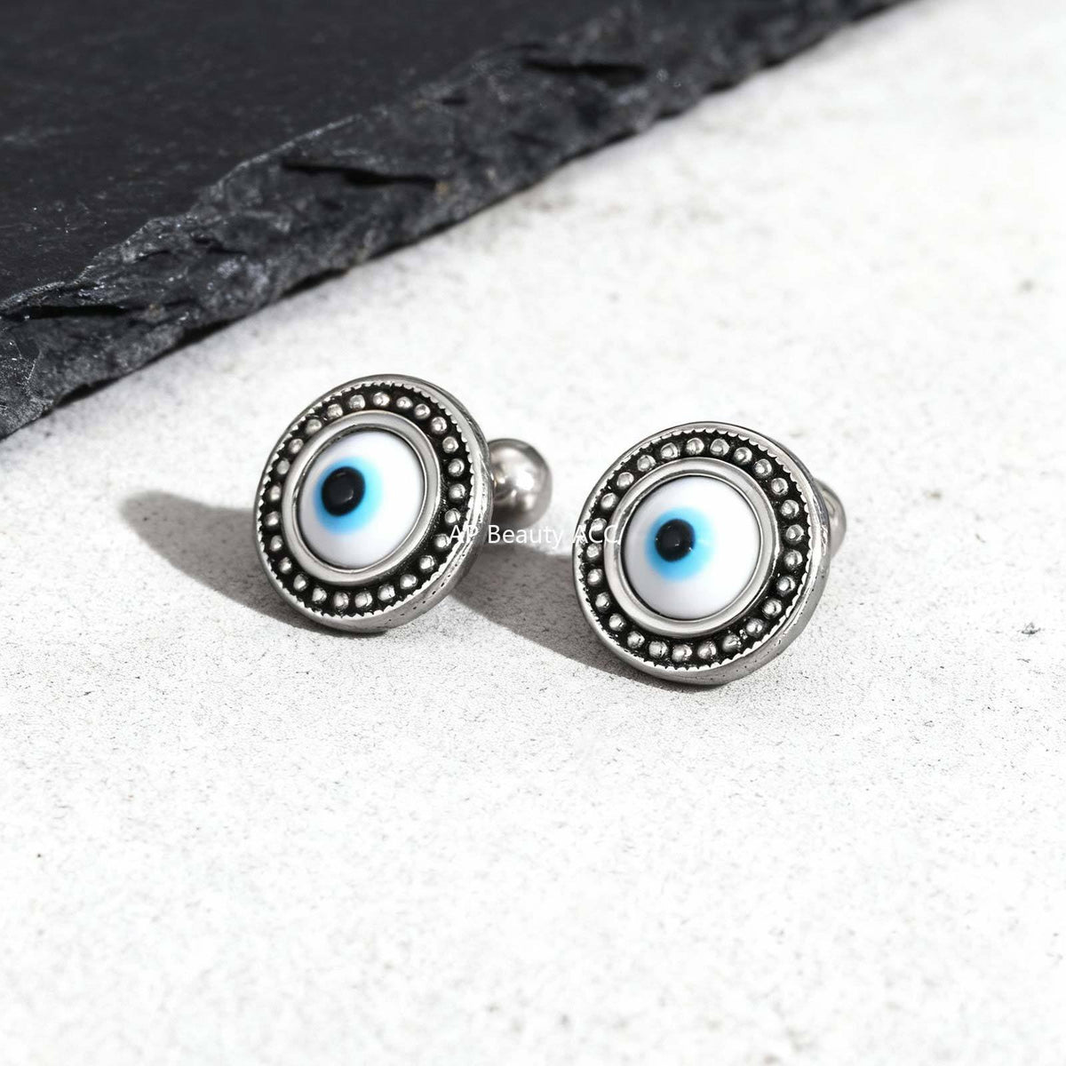 G관 - 레진 이블아이 스테인리스 귀걸이 [ES-766] 25.11-3