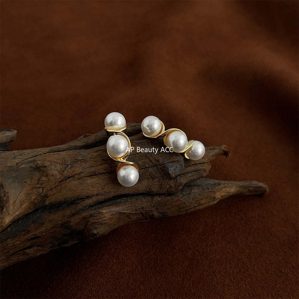 C관 - 14K 도금 고급스러운 기하학 길쭉한 귀걸이 [4049] 24.05-2