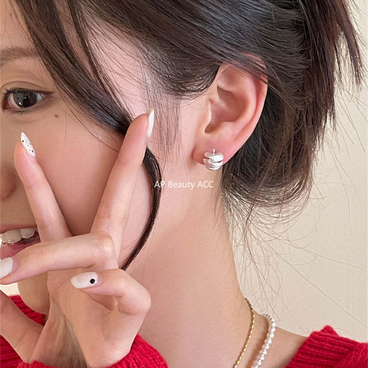 A관 - 925 은침 사과 귀걸이 [EH-3362] 24.11-5