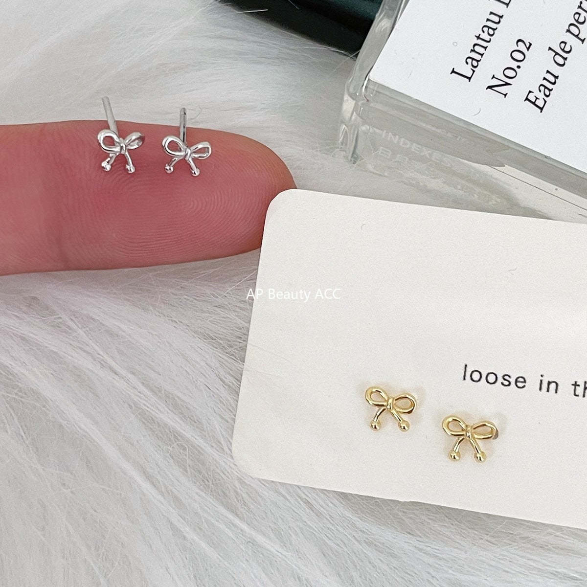 A관 - 999 실버 비즈 리본 디자인 귀걸이 [EH-4180] 25.10-4