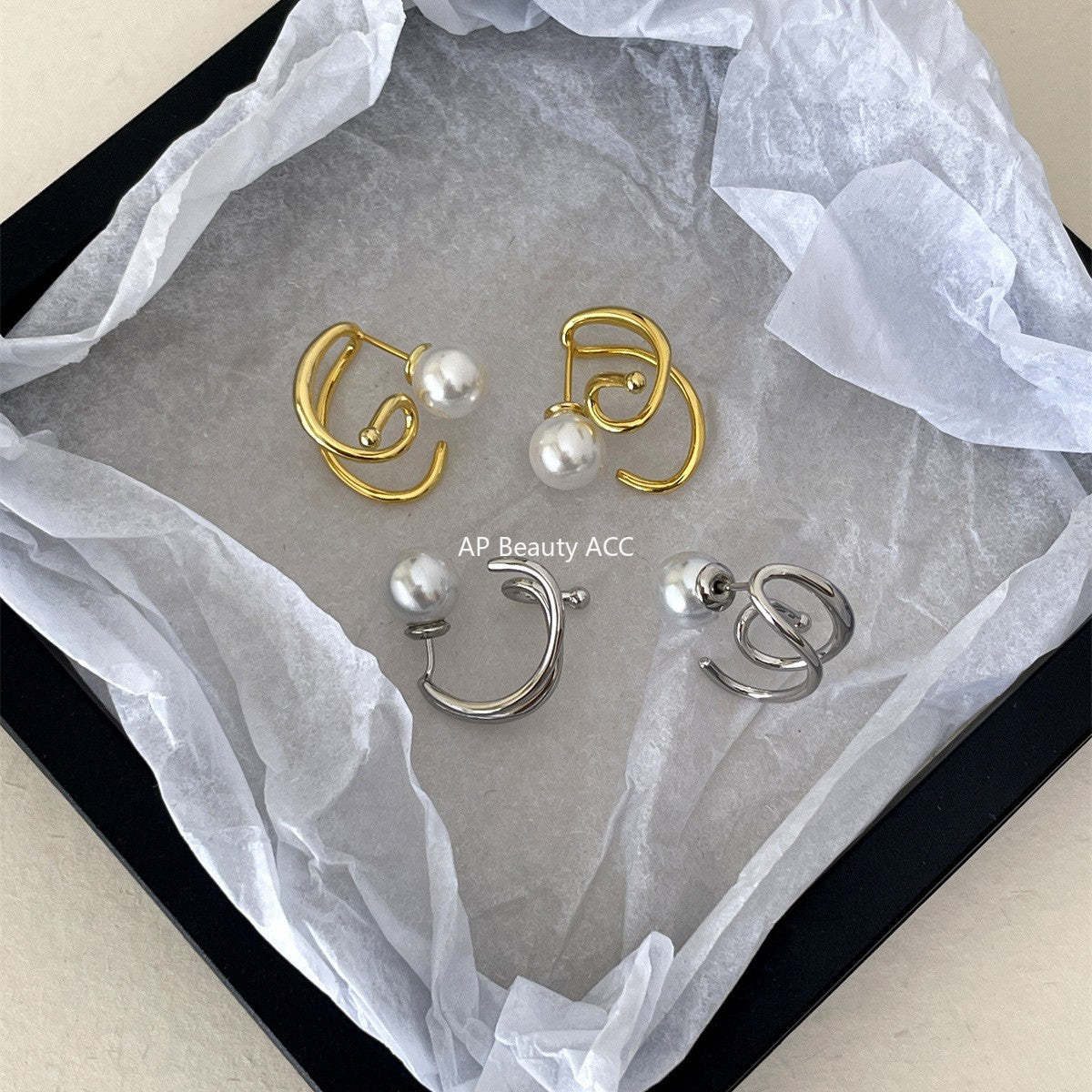 A관 - 925 은침 심플 라인 진주 스터드 귀걸이 [EH-4026] 25.10-4