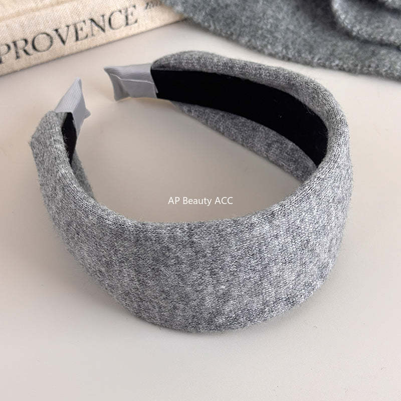 E관 - 도톰한 니트 디자인 와이드 머리띠 [27602] 25.10-4