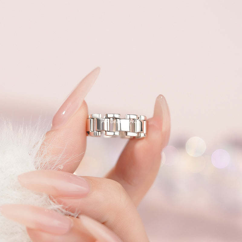 B관 - 925 실버 빈티지 체인 디자인 오픈형 반지 [YC5193R_1] 25.10-5