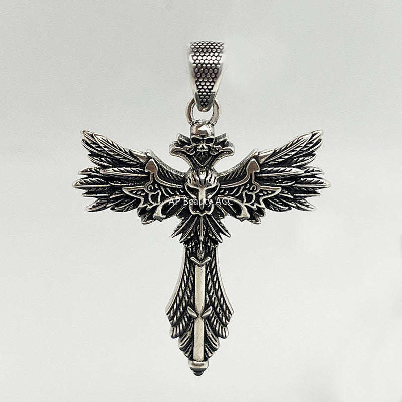 G관 - 호루스의 눈 해골 십자가 펜던트 목걸이 [X1189] 25.10-1