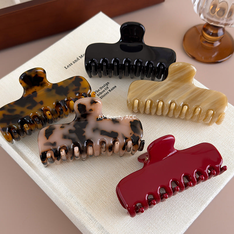 E관 - 컬러 아세테이트 올림머리 대형 집게핀 [27550] 25.10-1