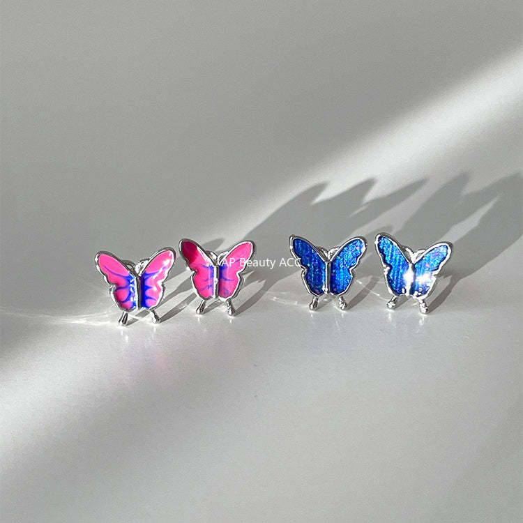 A관 - 925 은침 나비 디자인 피어싱 귀걸이 [EH-4126] 25.10-5