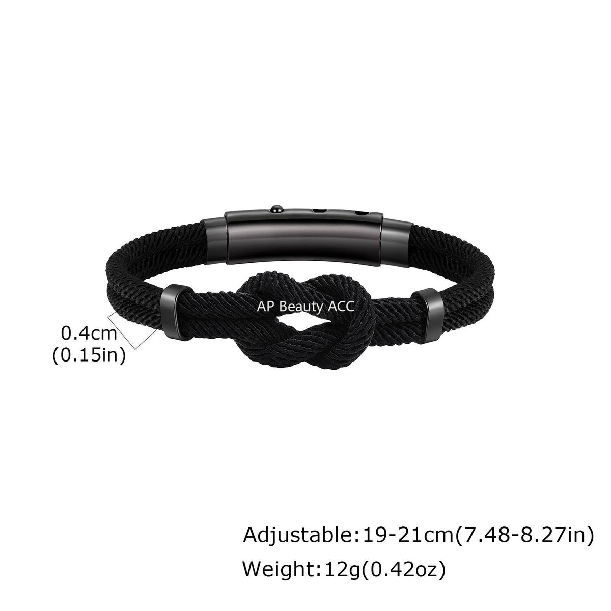 G관 - 스테인리스 스틸 로프 매듭 디자인 버클 팔찌 [BL-739] 25.11-2