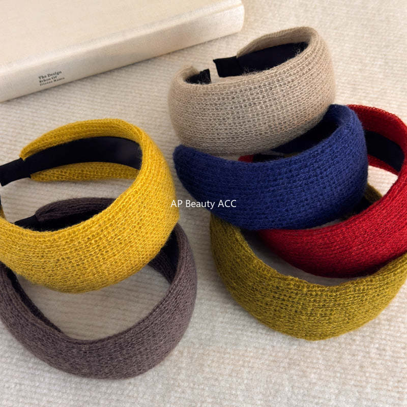 E관 - 니트 소재 볼륨 와이드 머리띠 [27794] 25.12-3