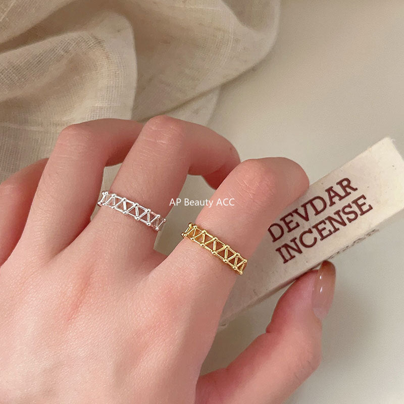 F관 - 925 실버 트러스트 디자인 오픈형 반지 [J1425] 25.10-1