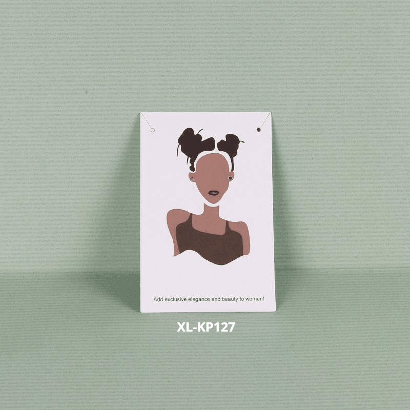 액세서리 부자재 - [6x9cm] 목걸이 귀걸이 포장지 200장 얼굴 그림 두꺼운 코팅지 OPP 별도구매 [GF03]