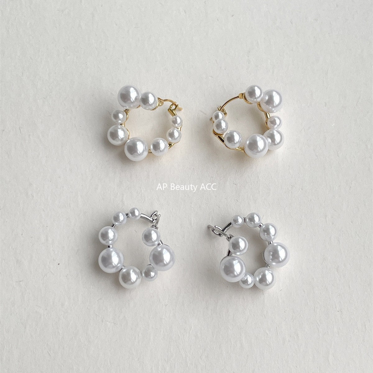 A관 - 925 은침 불규칙 진주 링 귀걸이 [EH-3979] 25.10-1