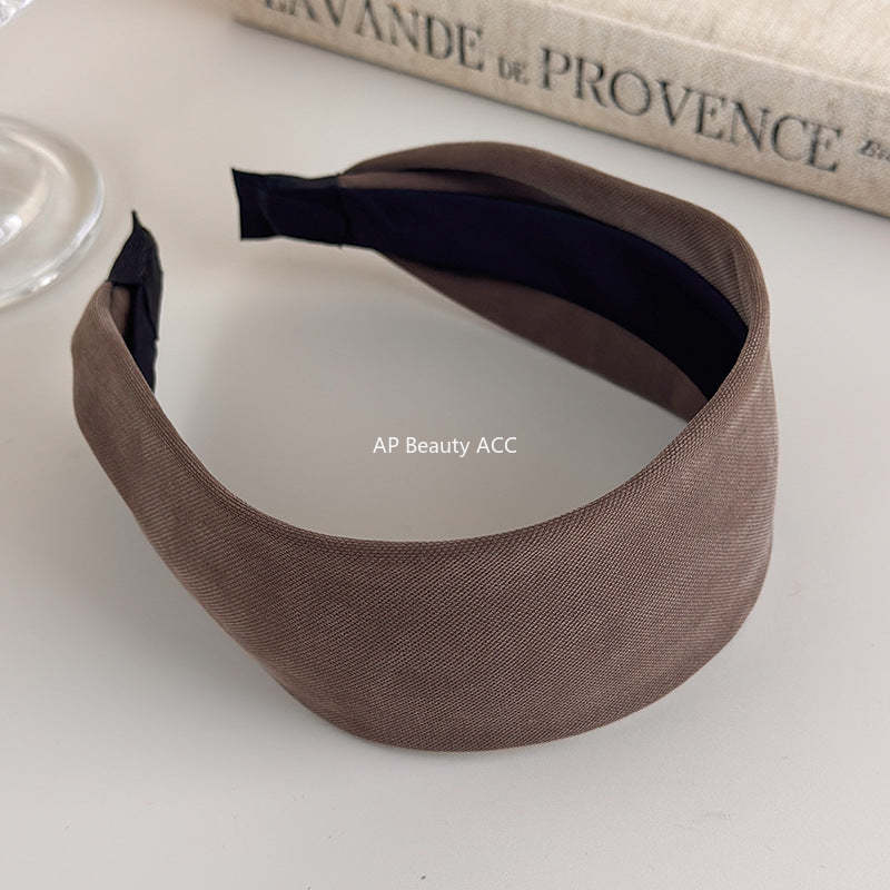 E관 - 톤다운 단색 와이드 볼륨 머리띠 [27593] 25.10-4