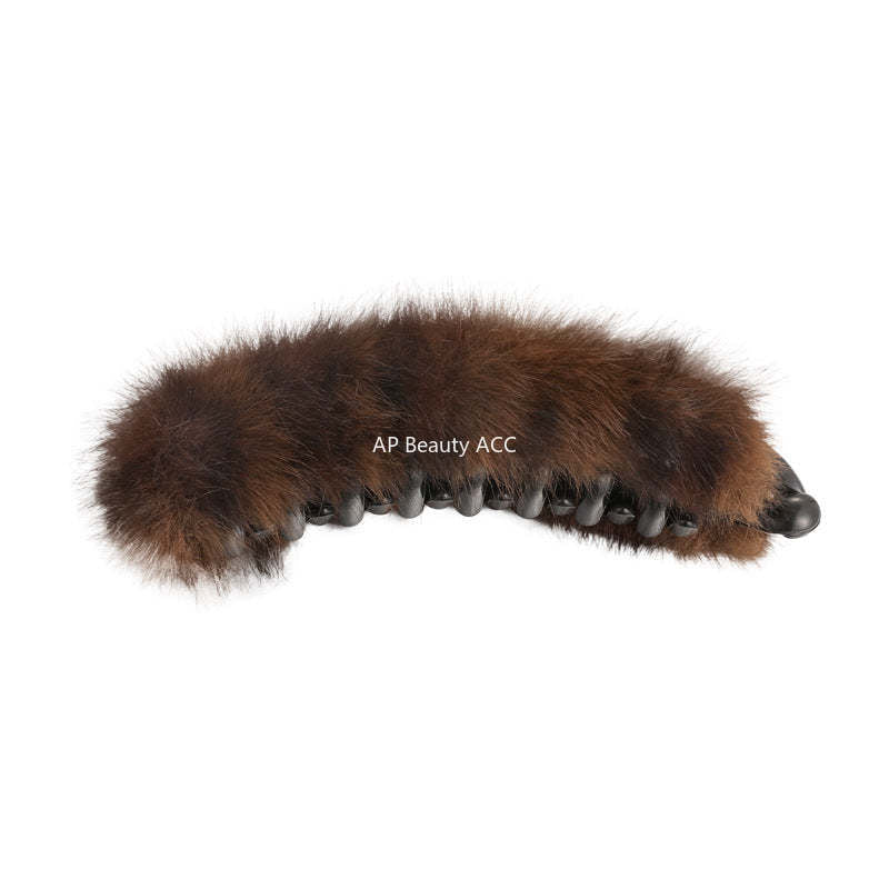 E관 - 퍼 소재 대형 집게핀 [27697] 25.11-3