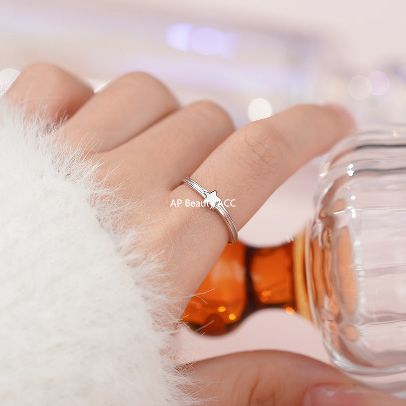 B관 - 999 실버 별 포인트 심플 반지 [YC4119R_1] 25.11-2