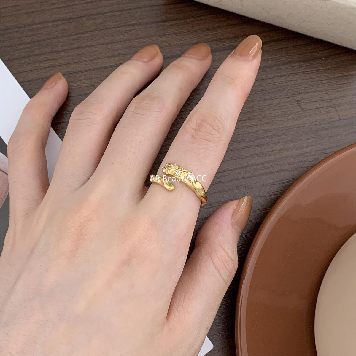 F관 - 925 실버 비정형 큐빅 오픈형 반지 [J1269] 25.12-2