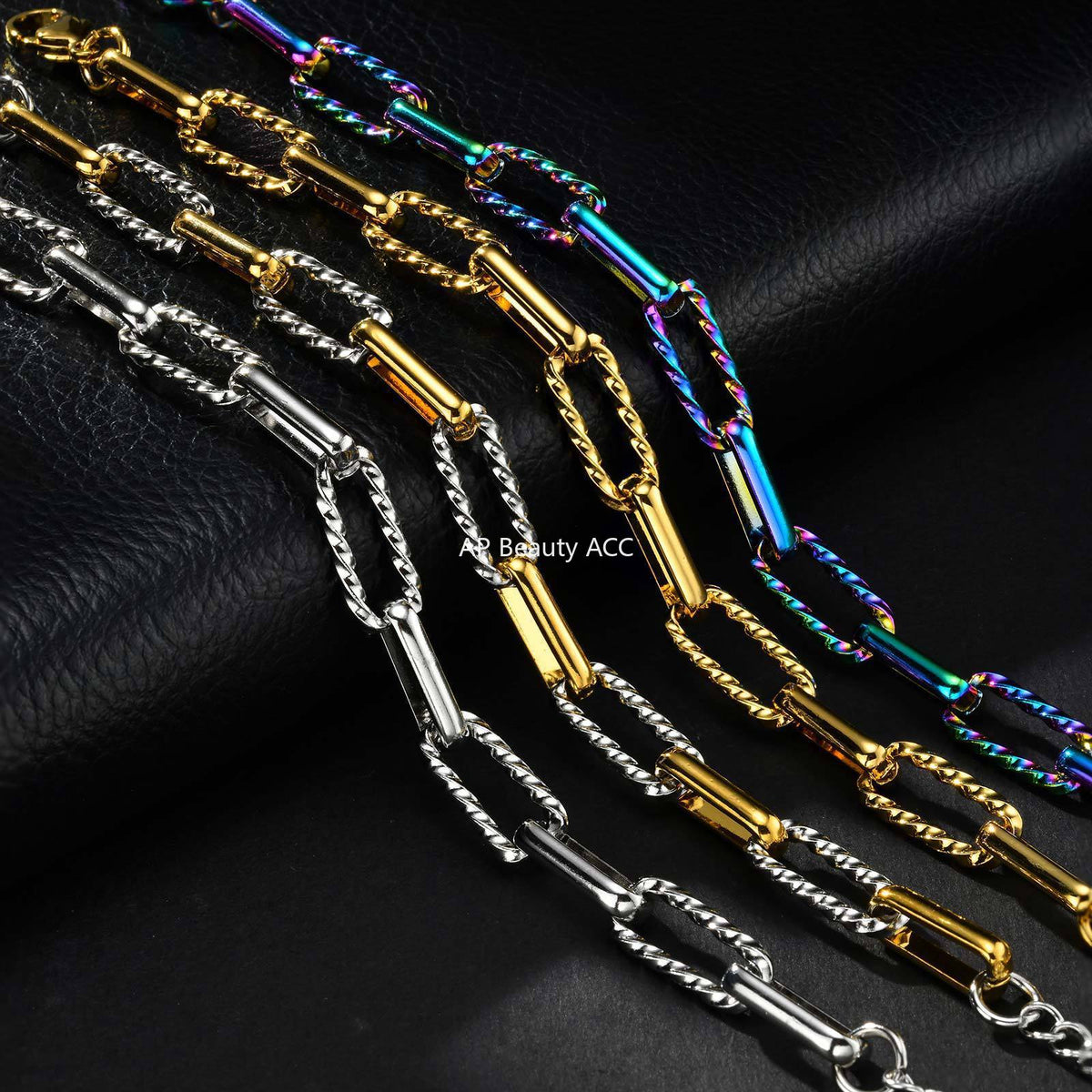 G관 - 스테인리스 스틸 핸드메이드 체인 팔찌 [BR-1705] 25.10-5