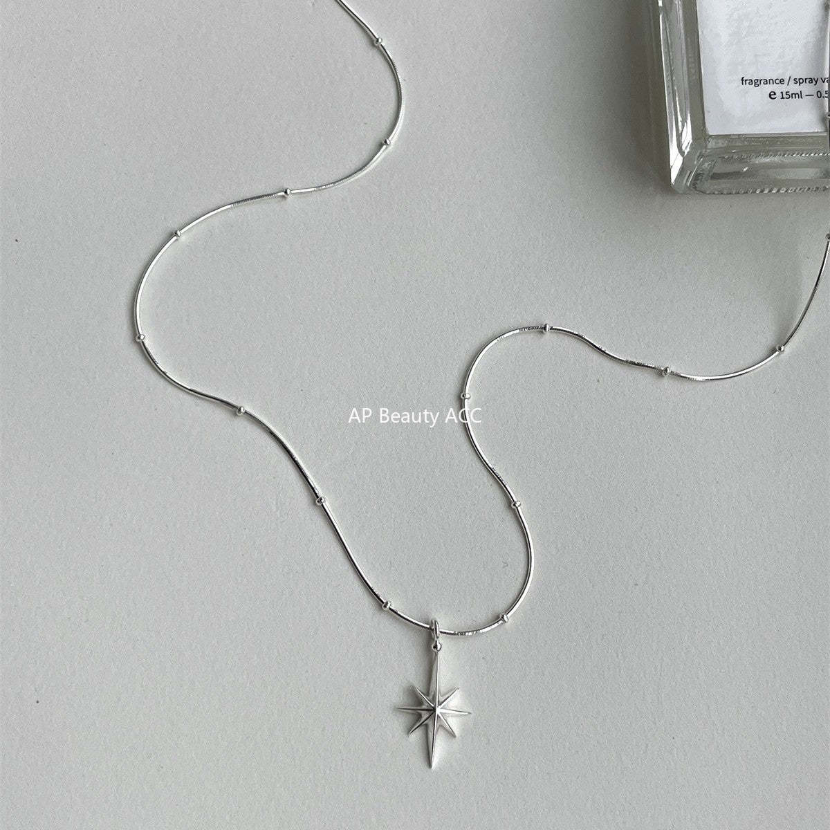 A관 - 925 실버 팔각별 펜던트 목걸이 [XL-1202] 25.09-4