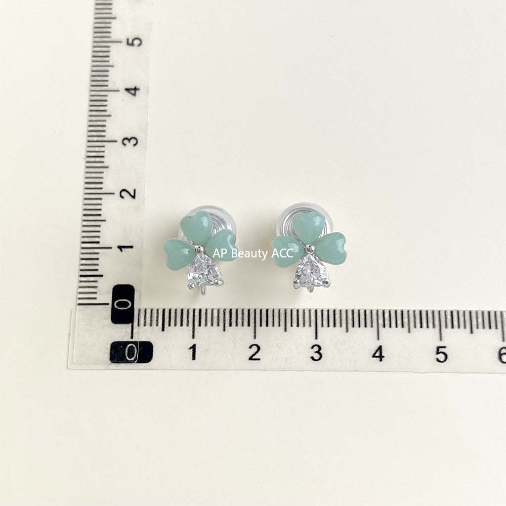 C관 - 큐빅 레진 진주 무피어싱 나선형 이어커프 귀걸이 [EJ0203F] 25.02-3