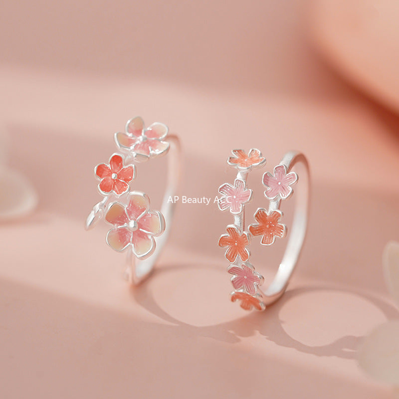 B관 - 999 실버 플라워 디자인 오픈형 반지 [YC3658R_1 YC4535R_1] 25.11-2