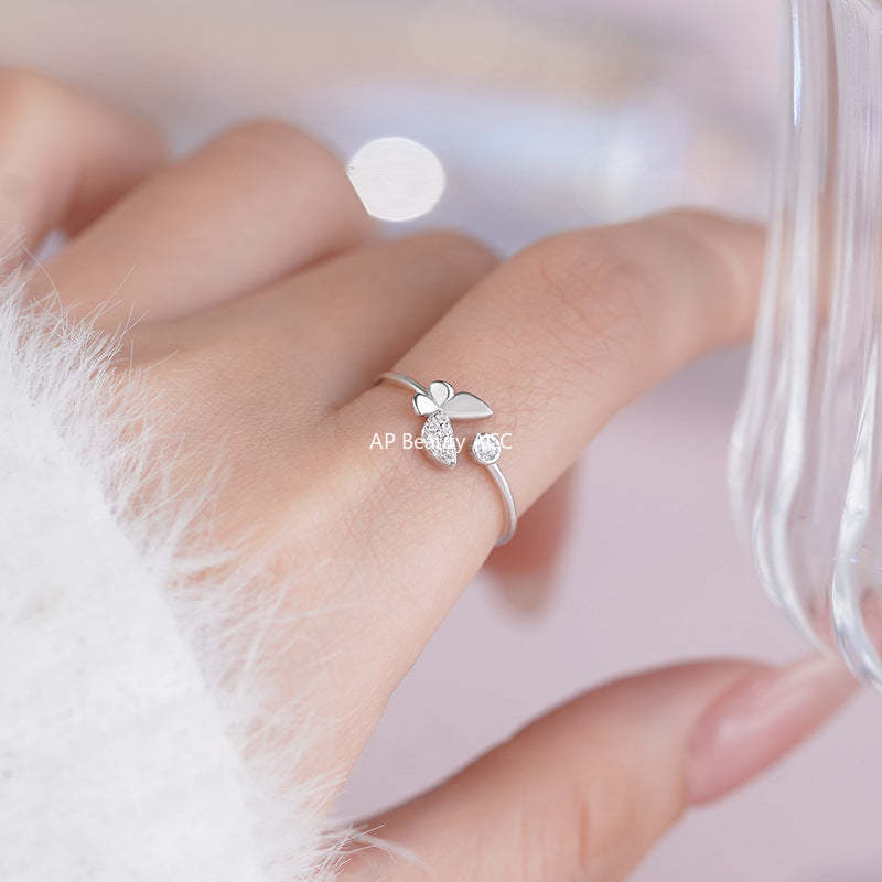 B관 - 999 실버 심플 나비 큐빅 반지 [YC3213R_1] 25.10-4