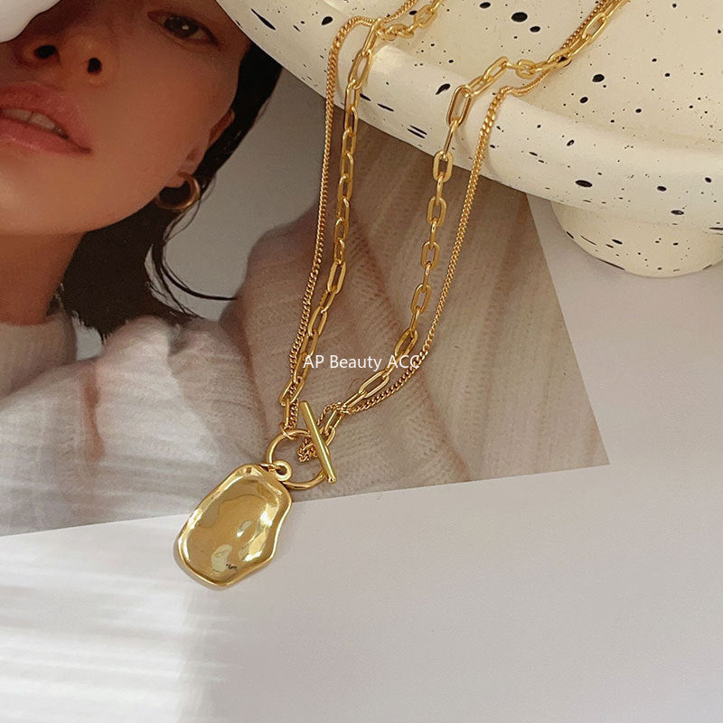 F관 - 925 실버 비정형 펜던트 OT고리 목걸이 [B832] 25.10-1