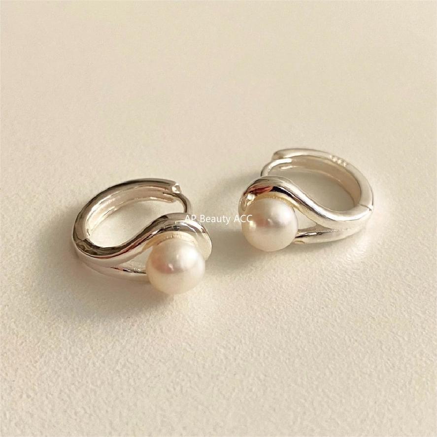 F관 - 925 실버 진주 링 귀걸이 [C1205] 25.12-2