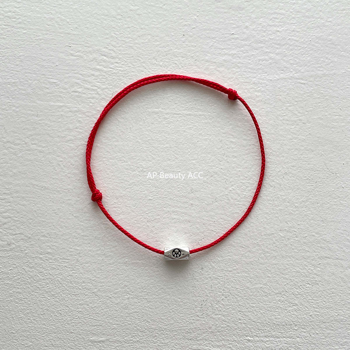 A관 - 레드 스트랩 하트 고양이 발바닥 925 실버 커플 팔찌 [SL-453] 25.07-1