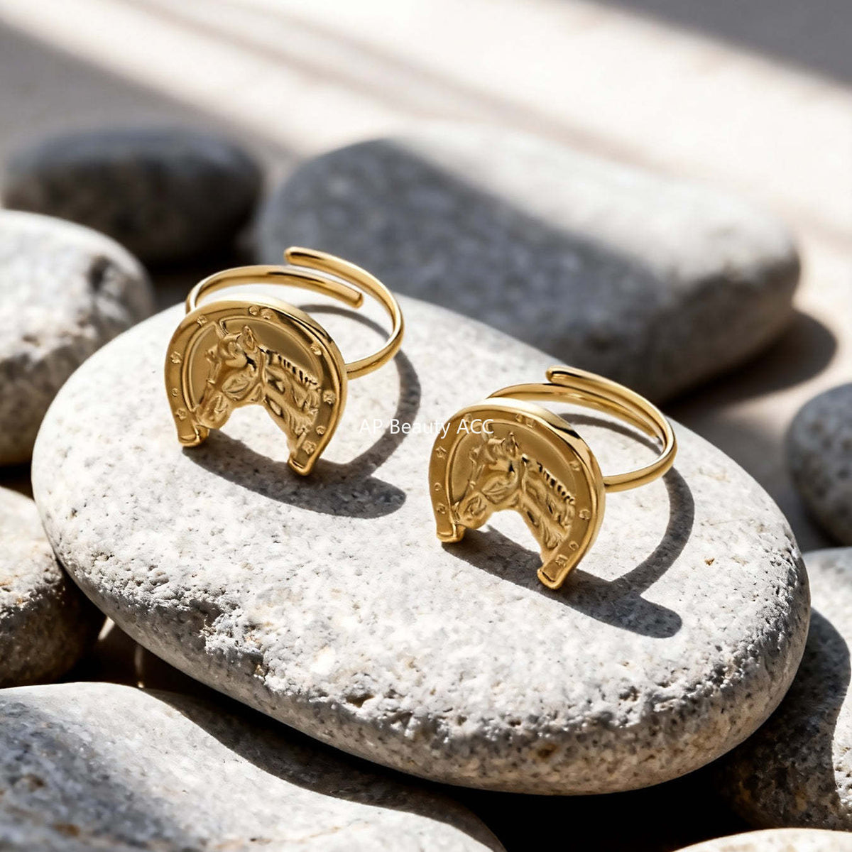 D관 - 스테인리스 스틸 18K 도금 황소 디자인 오픈형 반지 [A668-A689-A670] 25.12-3