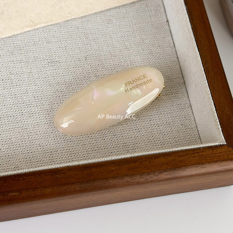 E관 - 프렌치 타원형 셀룰로이드 소형 헤어핀 [24383] 25.10-2