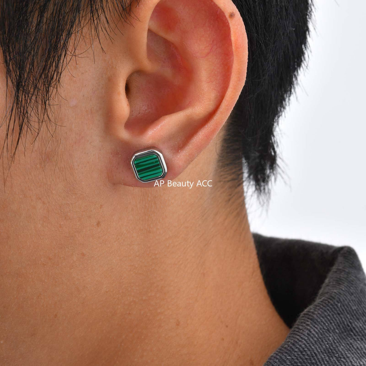 G관 - 스테인리스 스틸 심플 사각 모양 귀걸이 [ES-728] 25.12-2