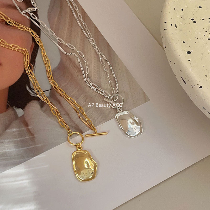 F관 - 925 실버 비정형 펜던트 OT고리 목걸이 [B832] 25.10-1