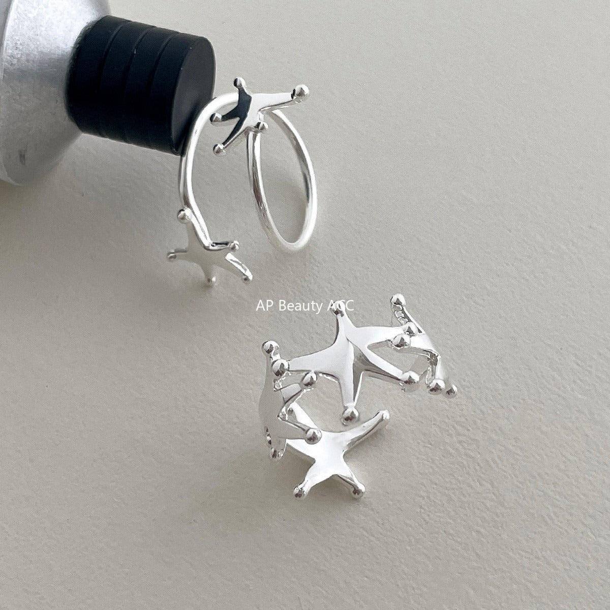 A관 - 925 실버 유니크 별 디자인 반지 [JZ-0716] 25.11-1