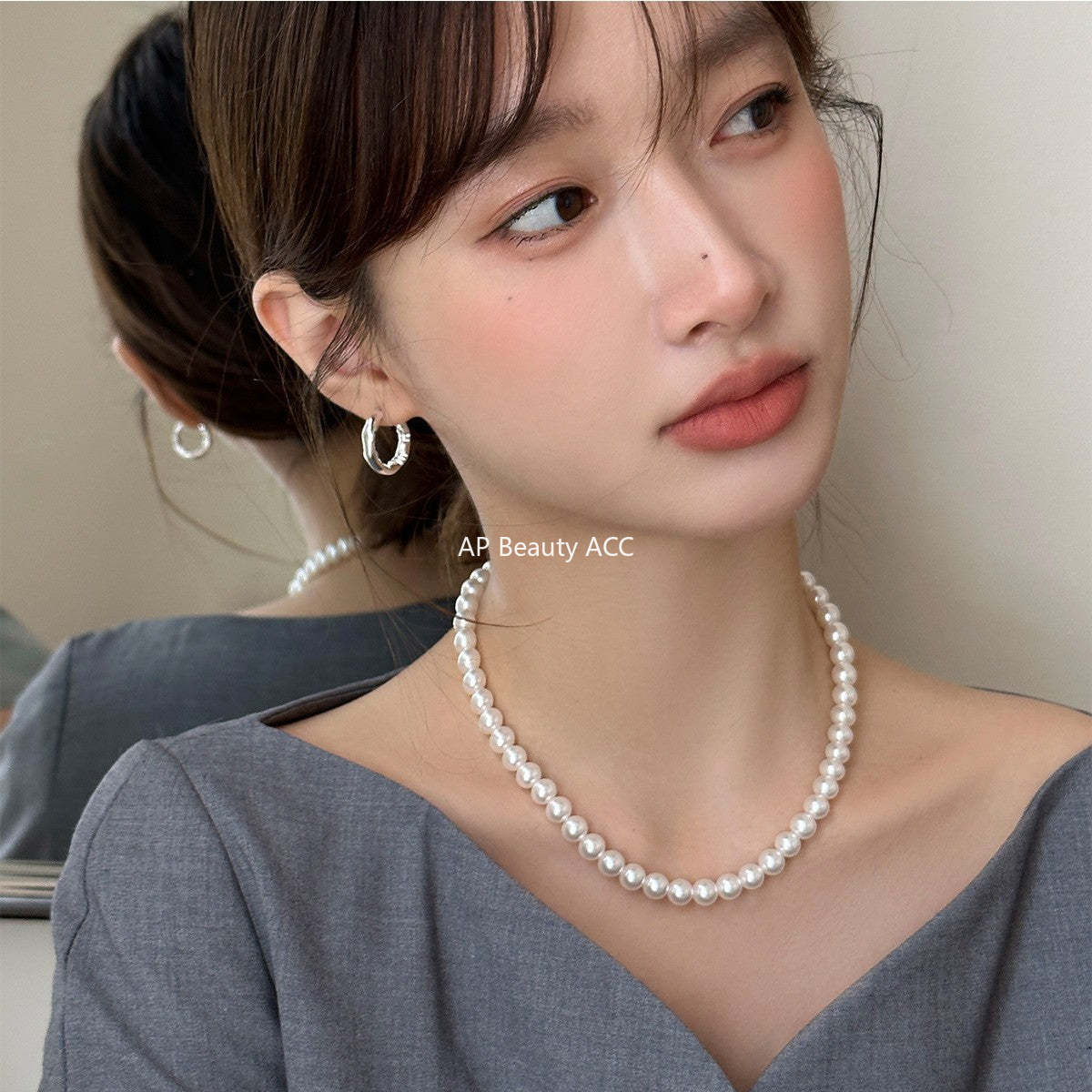 A관 - 비대칭 민무늬 주름 귀찌 귀걸이 [EJ-25] 25.10-1