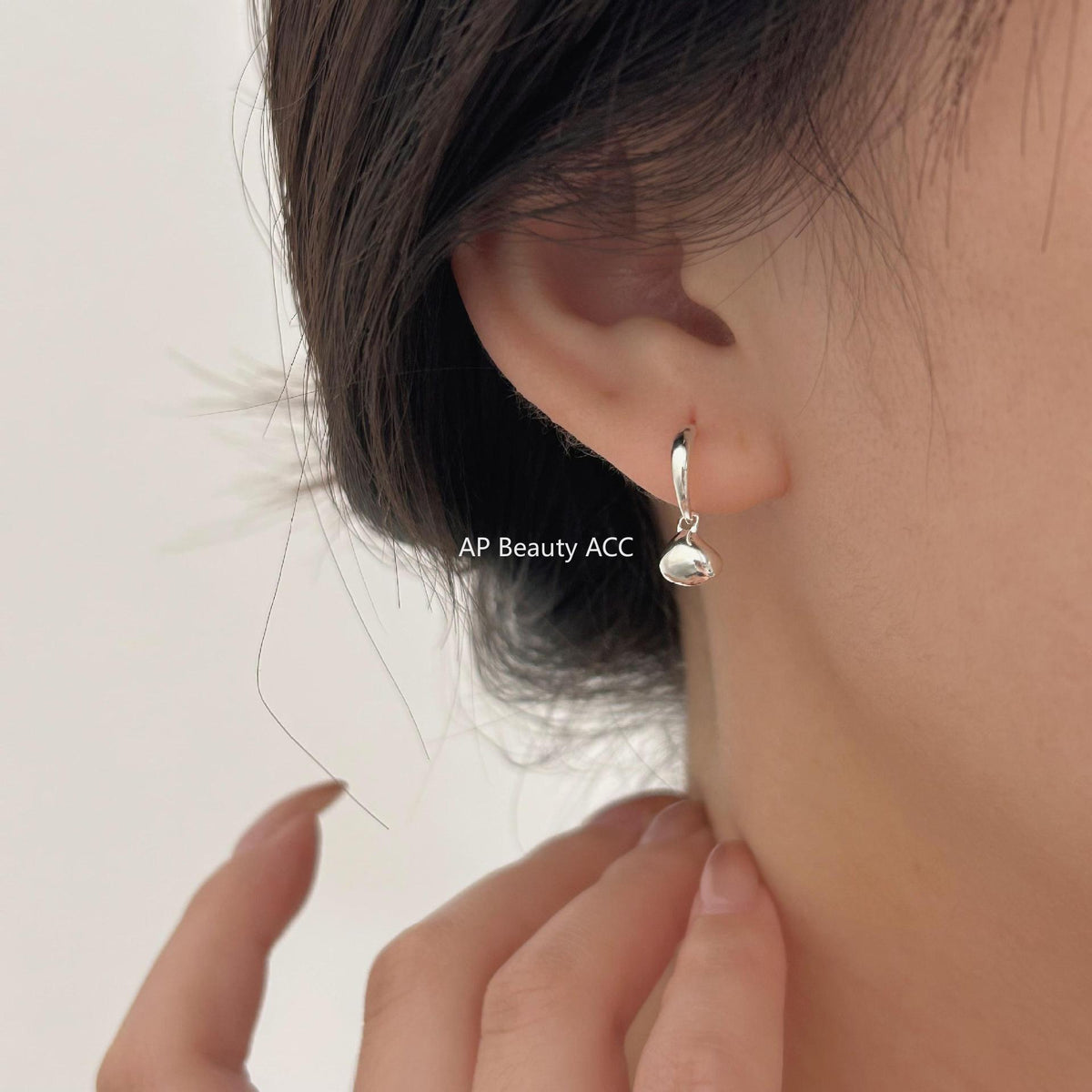 F관 - 925 실버 비정형 실버볼 C형 귀걸이 [C945] 25.11-2