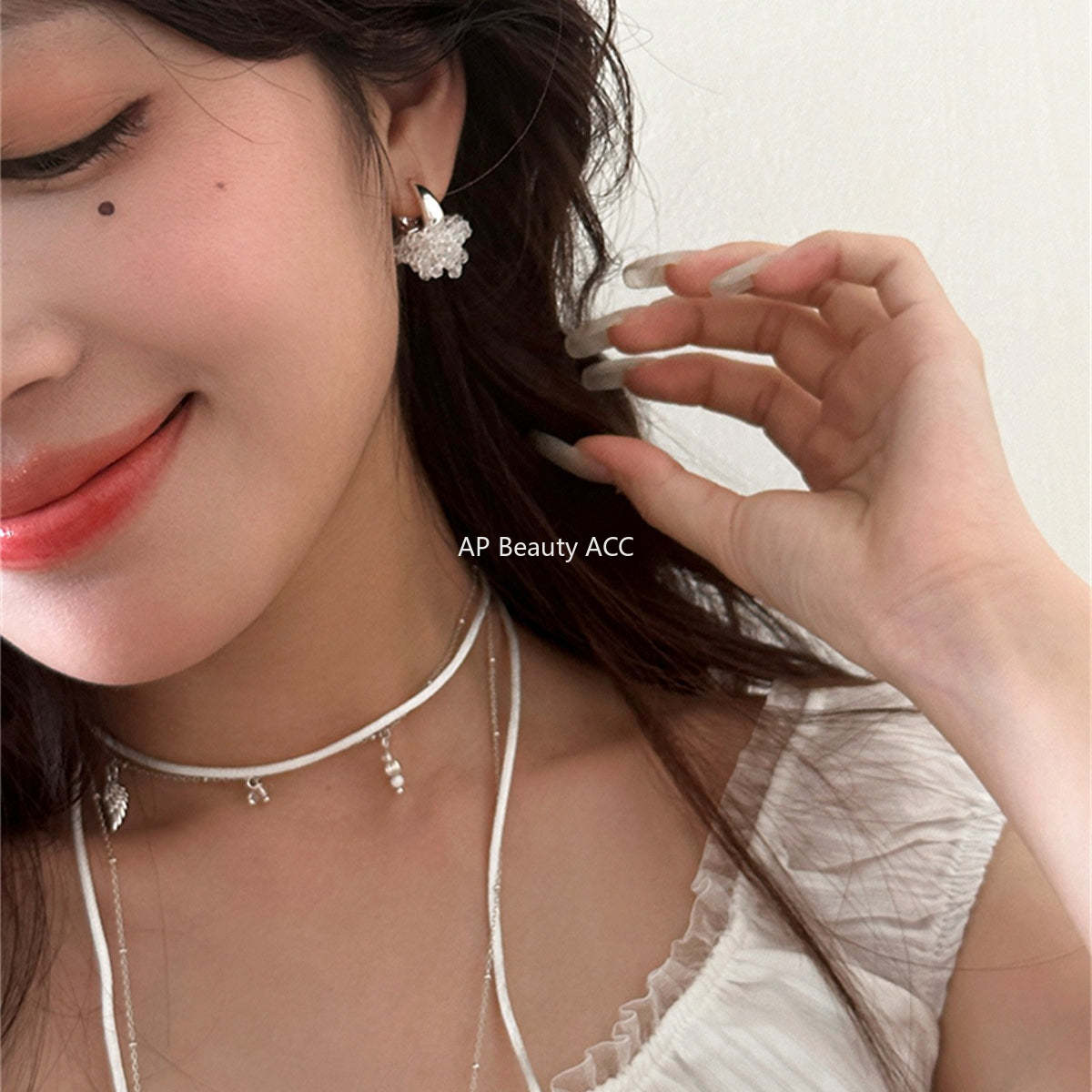 A관 - 큐빅 꽃다발 플라워 링 귀걸이 [EH-4170] 25.10-2