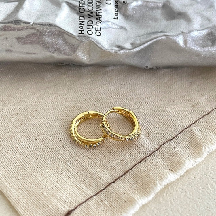 A관 - 925 은침 뫼비우스 큐빅 링 귀걸이 [EH-4132] 25.10-5