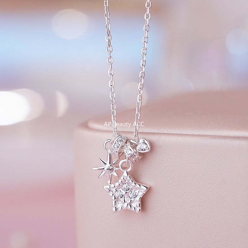 B관 - 925 실버 별 디자인 펜던트 목걸이 [YC0003N_1] 25.10-1