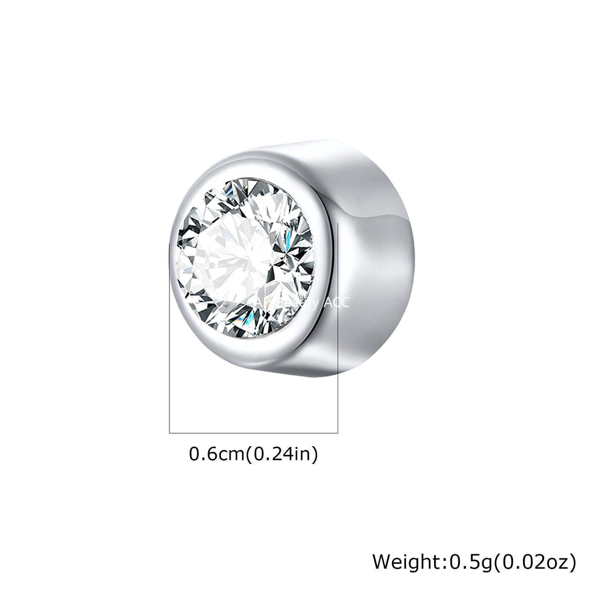 G관 - 플라스틱 소재 큐빅 귀찌 귀걸이 [ES-331] 25.12-1