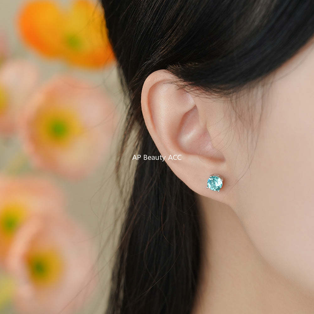 B관 - 999 실버 스와로스키 큐빅 귀걸이 [YC8779E_1] 25.12-2